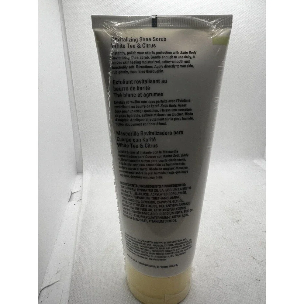 White Tea & Citrus Satin Body Revitalizing Shea Scrub Mary Kay 6.5 oz new